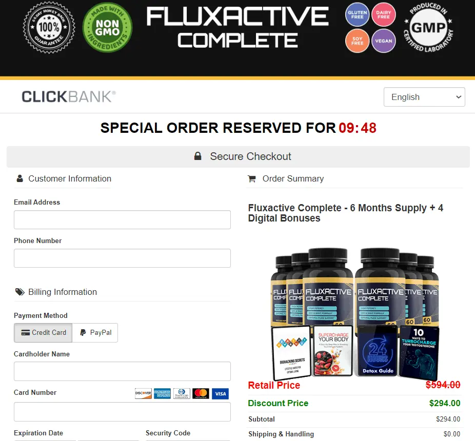 Fluxactive-order-page